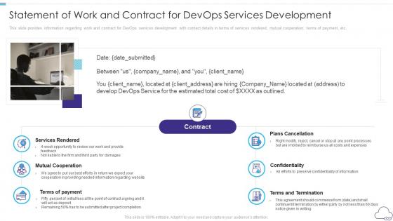 Professional devops services proposal it statement of work and contract for devops
