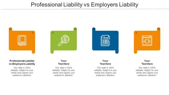Professional Liability Vs Employers Liability Ppt Powerpoint Presentation Show Master Slide Cpb