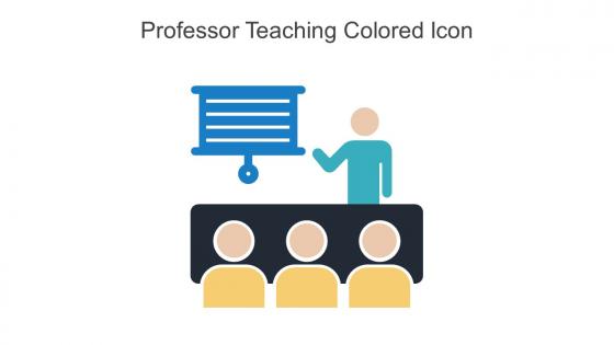 Professor Teaching Colored Icon In Powerpoint Pptx Png And Editable Eps Format