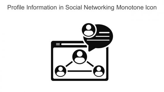 Profile Information In Social Networking Monotone Icon In Powerpoint Pptx Png And Editable Eps Format