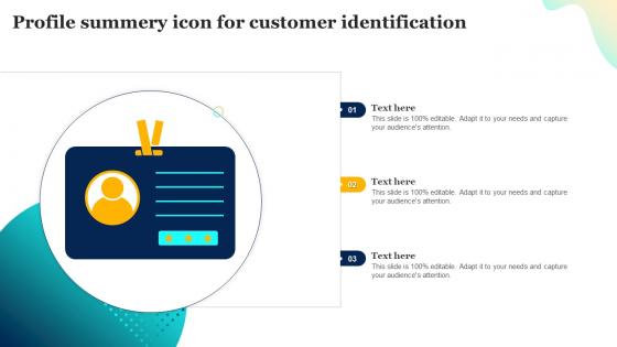 Profile Summery Icon For Customer Identification