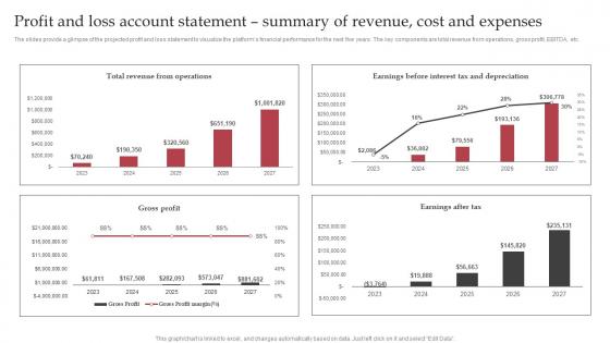 Profit And Loss Account Statement Summary Sample Interscope Records Business Plan BP SS