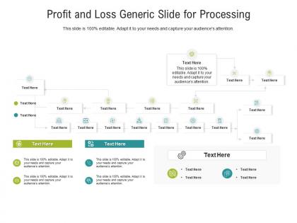 Profit and loss generic slide for processing infographic template