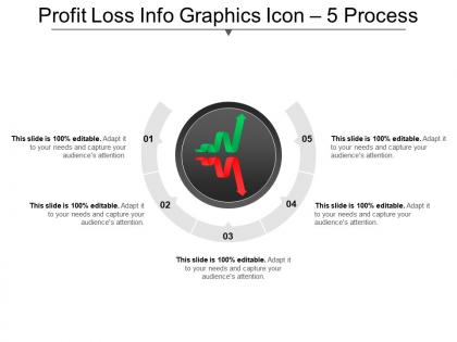 Profit loss info graphics icon 5 process ppt image
