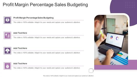 Profit Margin Percentage Sales Budgeting In Powerpoint And Google Slides Cpb
