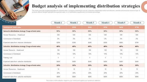 Profit Maximization With Right Distribution Budget Analysis Of Implementing Distribution Strategies