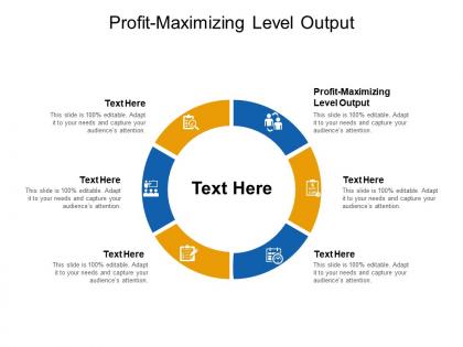Profit maximizing level output ppt powerpoint presentation ideas clipart images cpb