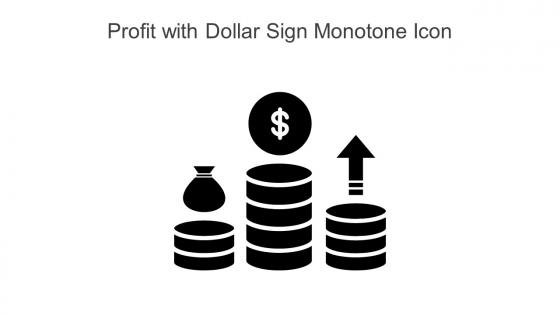 Profit With Dollar Sign Monotone Icon In Powerpoint Pptx Png And Editable Eps Format