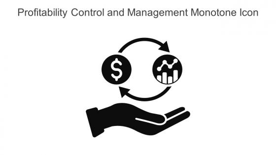 Profitability Control And Management Monotone Icon In Powerpoint Pptx Png And Editable Eps Format
