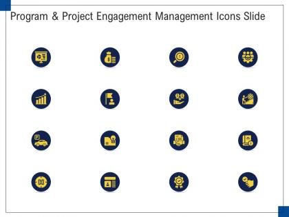 Program and project engagement management icons slide ppt graphics