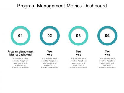 Program management metrics dashboard ppt powerpoint presentation layouts graphics cpb