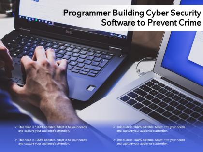 Programmer building cyber security software to prevent crime