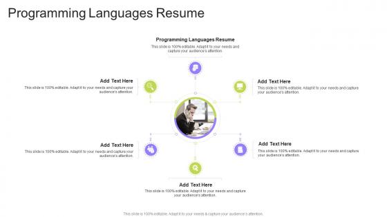 Programming Languages Resume In Powerpoint And Google Slides Cpb