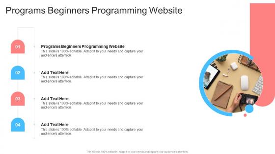 Programs Beginners Programming Website In Powerpoint And Google Slides Cpb