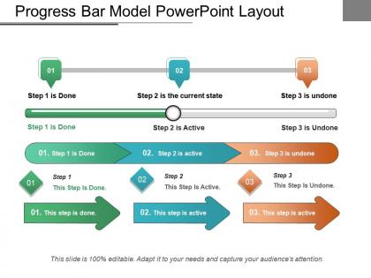 Progress bar model powerpoint layout