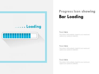 Progress icon showing bar loading