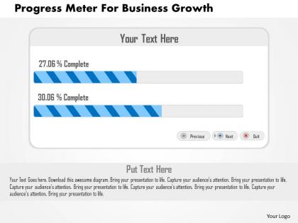 Progress meter for business growth flat powerpoint design