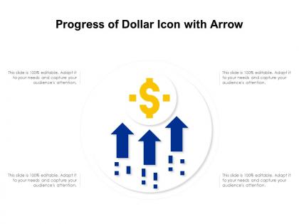 Progress of dollar icon with arrow