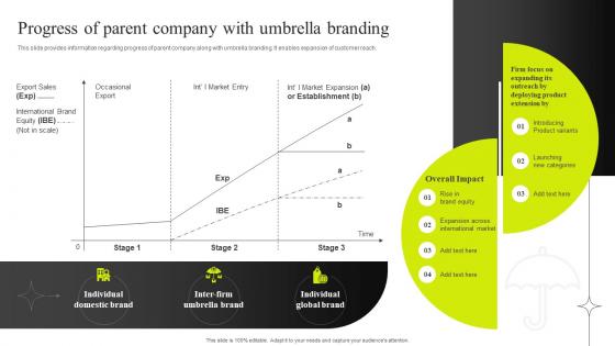 Progress Of Parent Company With Umbrella Branding Efficient Management Of Product Corporate