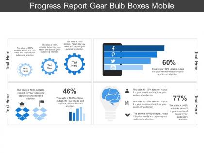 Progress report gear bulb boxes mobile
