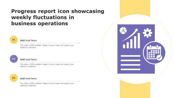 Progress Report Icon Showcasing Weekly Fluctuations In Business Operations