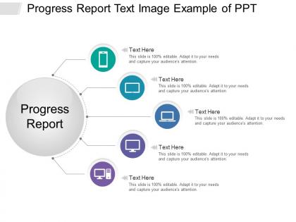 Progress report text image example of ppt
