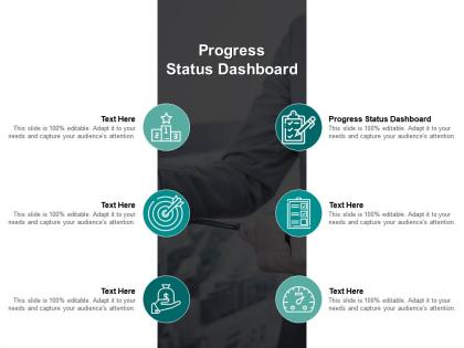 Progress status dashboard ppt powerpoint presentation infographics mockup cpb
