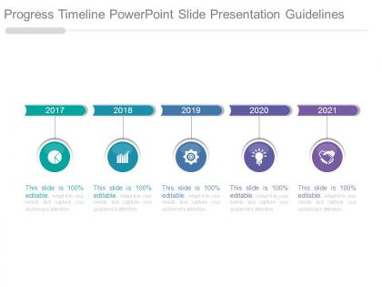 Progress timeline powerpoint slide presentation guidelines