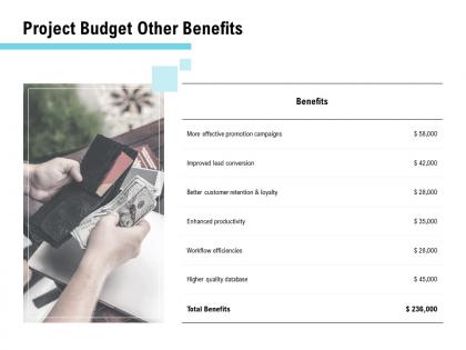 Project budget other benefits ppt powerpoint presentation portfolio graphic tips