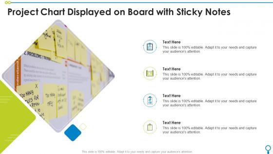 Project Chart Displayed On Board With Sticky Notes
