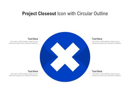 Project closeout icon with circular outline