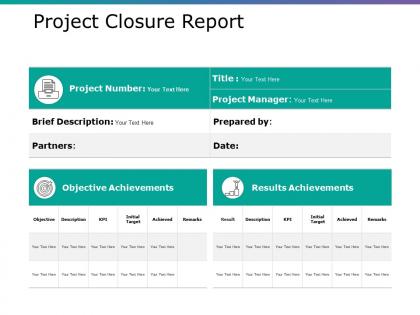 Project closure report powerpoint slide templates download