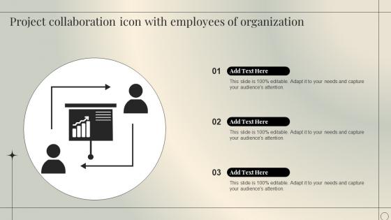 Project Collaboration Icon With Employees Of Organization