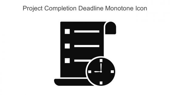 Project Completion Deadline Monotone Icon In Powerpoint Pptx Png And Editable Eps Format