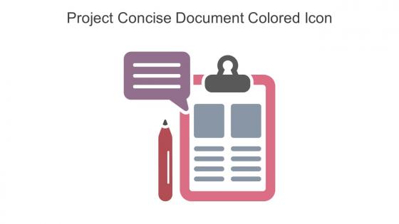 Project Concise Document Colored Icon In Powerpoint Pptx Png And Editable Eps Format