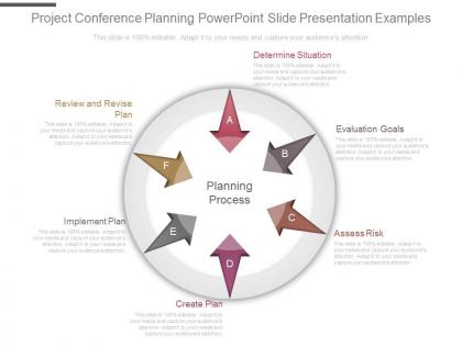 Project conference planning powerpoint slide presentation examples