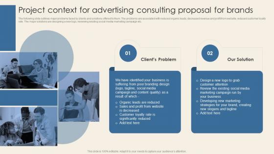 Project Context For Advertising Consulting Proposal For Brands Ppt Slides Good