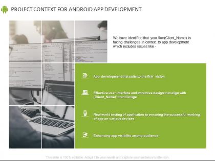Project context for android app development ppt powerpoint presentation file model
