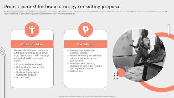 Project Context For Brand Strategy Consulting Proposal Ppt Powerpoint Presentation File Slides