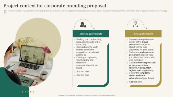 Project Context For Corporate Branding Proposal Ppt Show Designs Download