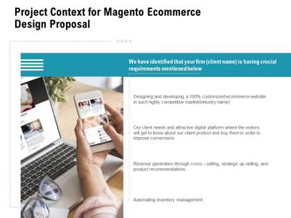 Project context for magento ecommerce design proposal ppt powerpoint presentation good