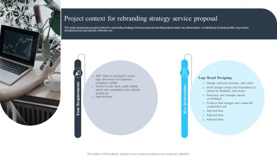 Project Context For Rebranding Strategy Service Proposal Corporate Branding Solutions