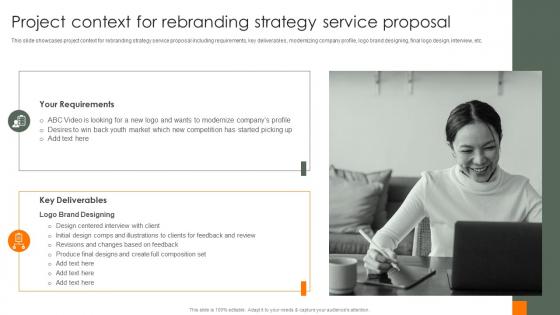 Project Context For Rebranding Strategy Service Proposal Ppt Powerpoint Presentation File Visuals