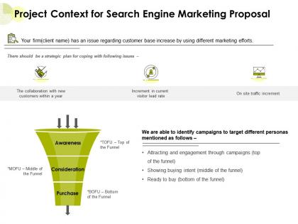 Project context for search engine marketing proposal ppt powerpoint presentation slides
