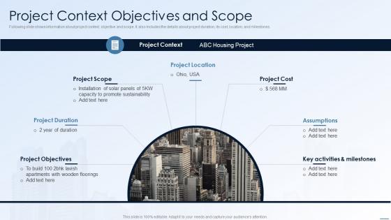 Project Context Objectives And Scope Financing Alternatives For Real Estate Developers
