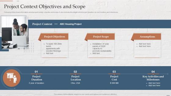 Project Context Objectives And Scope Funding Options For Real Estate Developers
