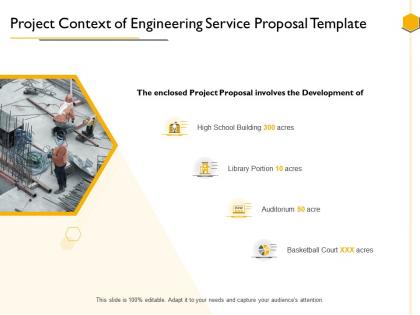 Project context of engineering service proposal template ppt powerpoint presentation deck