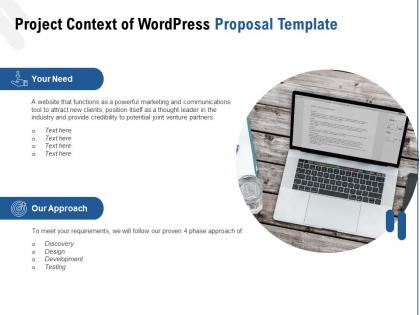 Project context of wordpress proposal template ppt powerpoint presentation professional grid