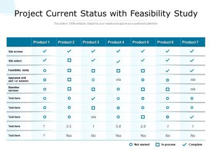 Project current status with feasibility study