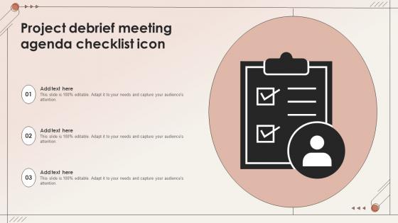 Project Debrief Meeting Agenda Checklist Icon